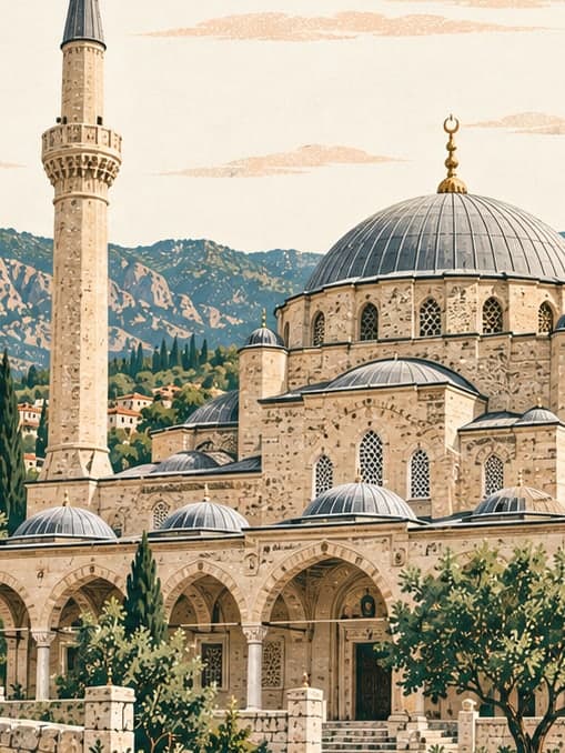 Illustration of Abdulhamithan Mosque, Kahramanmaraş