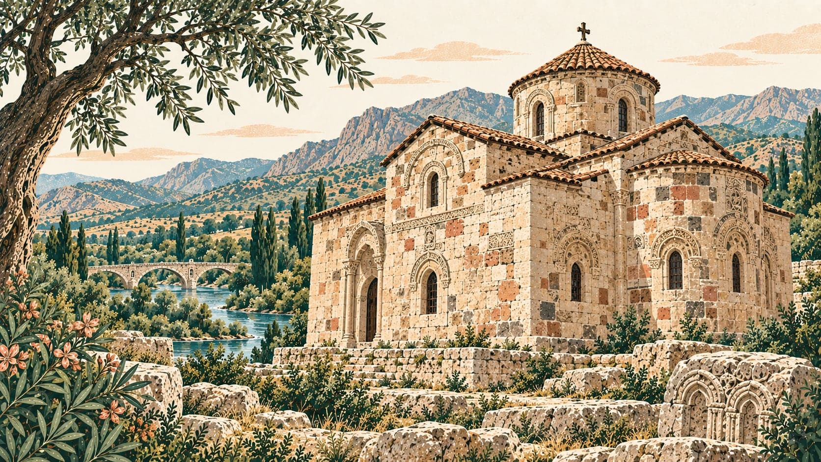 Illustration of Abrenk Church, Erzincan