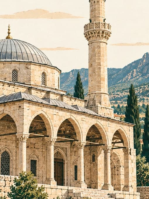 Illustration of Ağcabey Mosque, Osmaniye