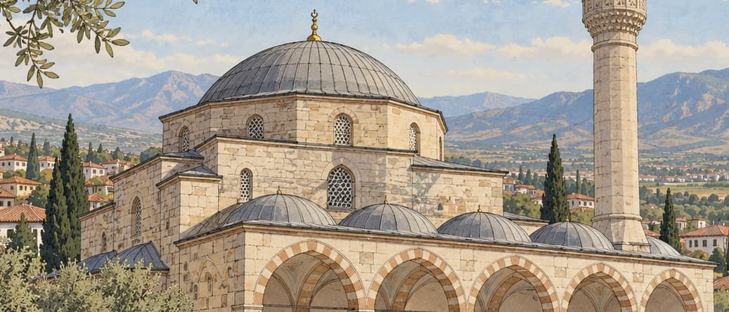 Illustration of Ahmet Gazi Mosque, Aydın