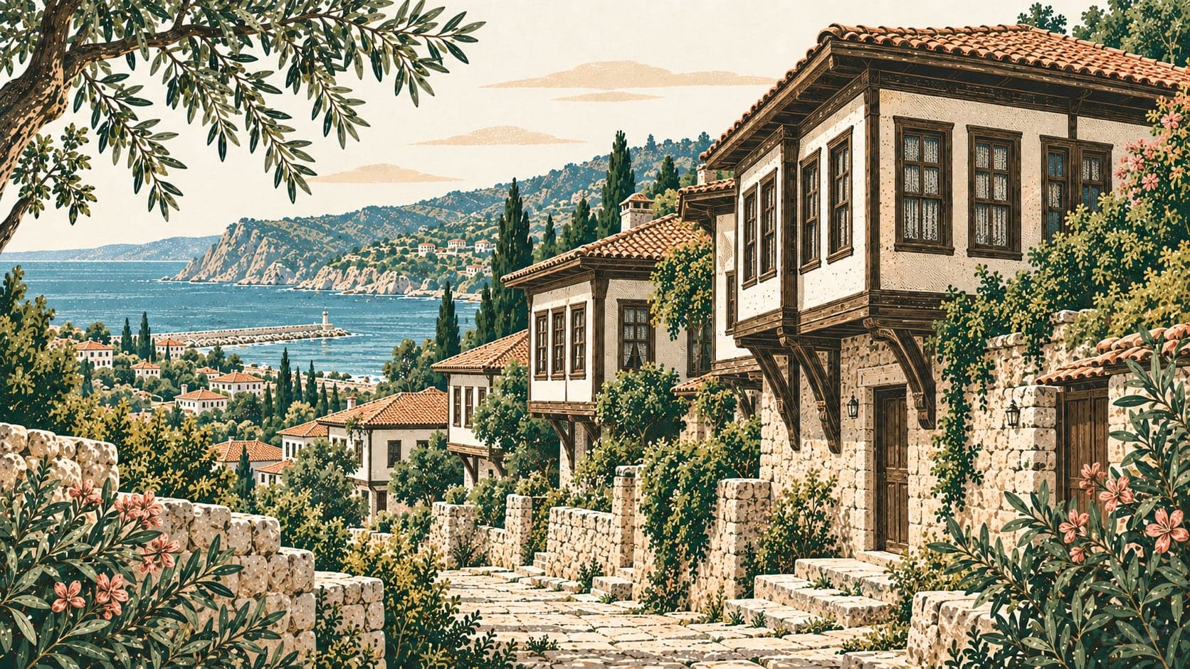 Illustration of Akçakoca Tarihi Evleri, Düzce