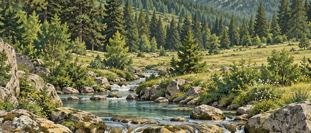 Illustration of Aksu Nature Park, Çorum
