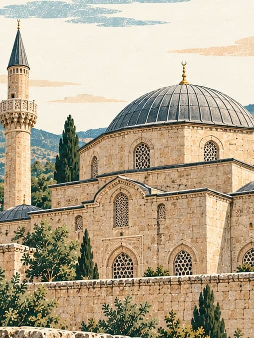 Illustration of Aktekke Mosque, Karaman