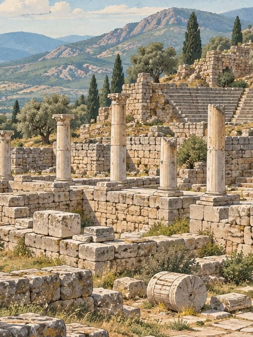 Illustration of Alabanda Archaeological Site, Aydın