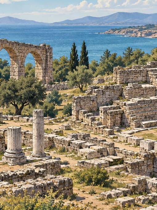 Illustration of Alexandreia Troas Archaeological Site, Çanakkale