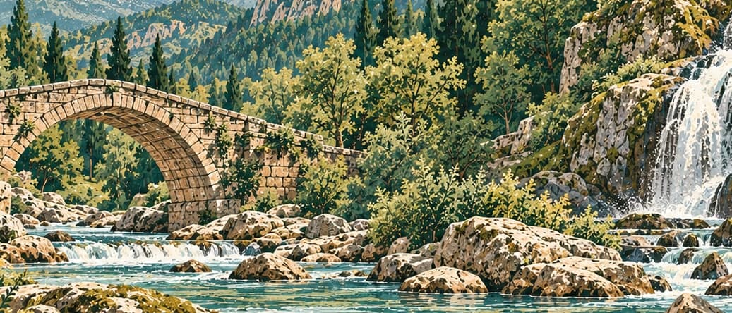 Illustration of Altıparmak Nature Park, Artvin