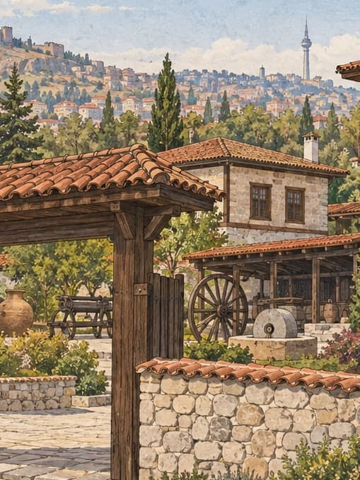Illustration of Anatolian Open Air Museum / Living Village, Ankara