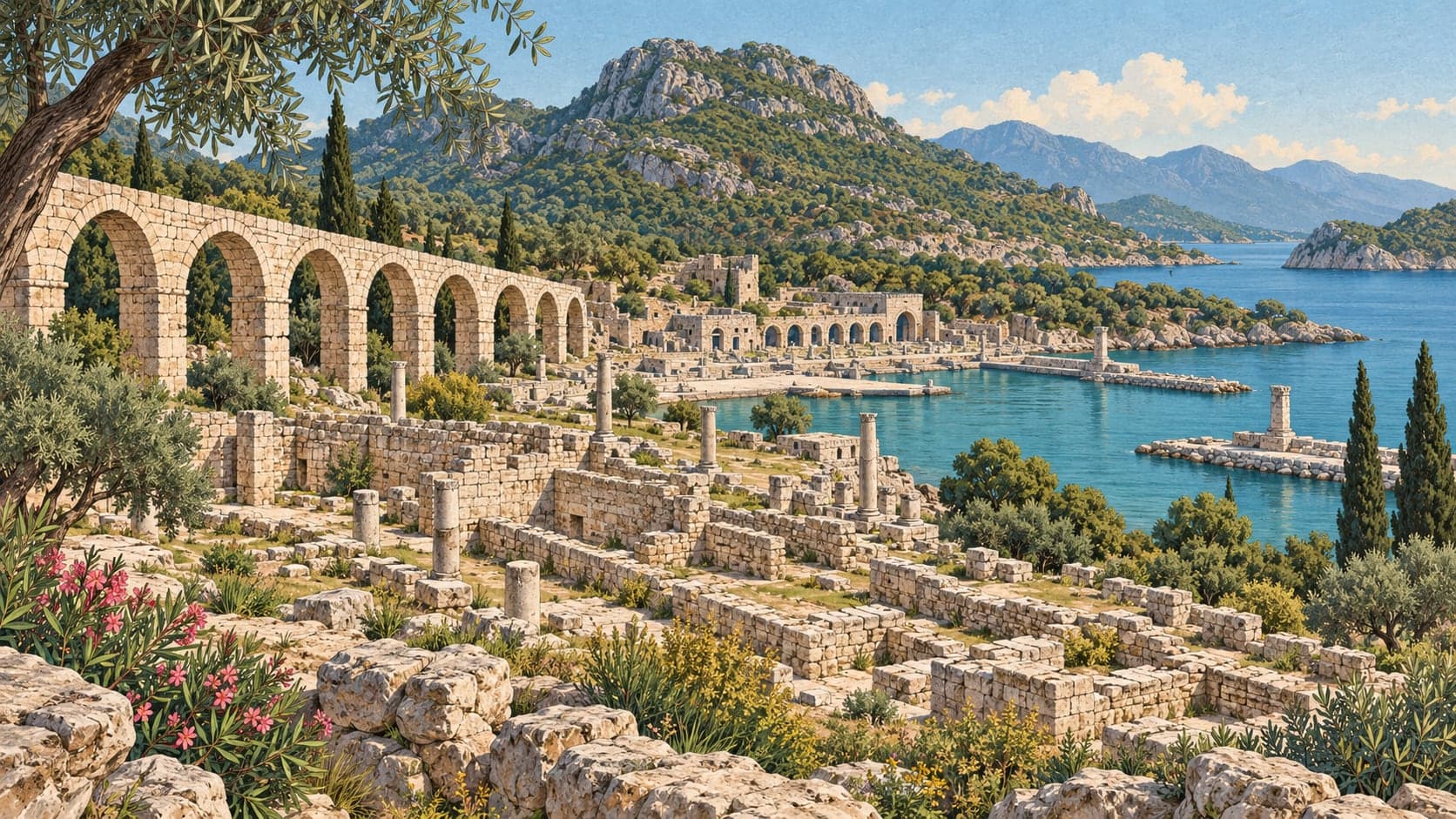 Illustration of Andriake Archaeological Site, Antalya