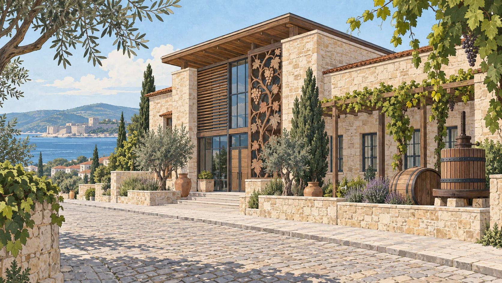 Illustration of Asmadan Bağcılık Museum, Çanakkale