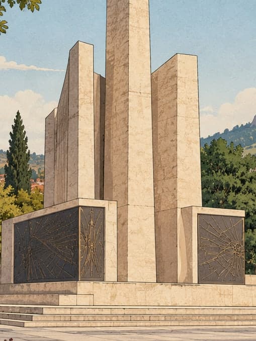 Illustration of Atatürk and Independence Monument, Uşak