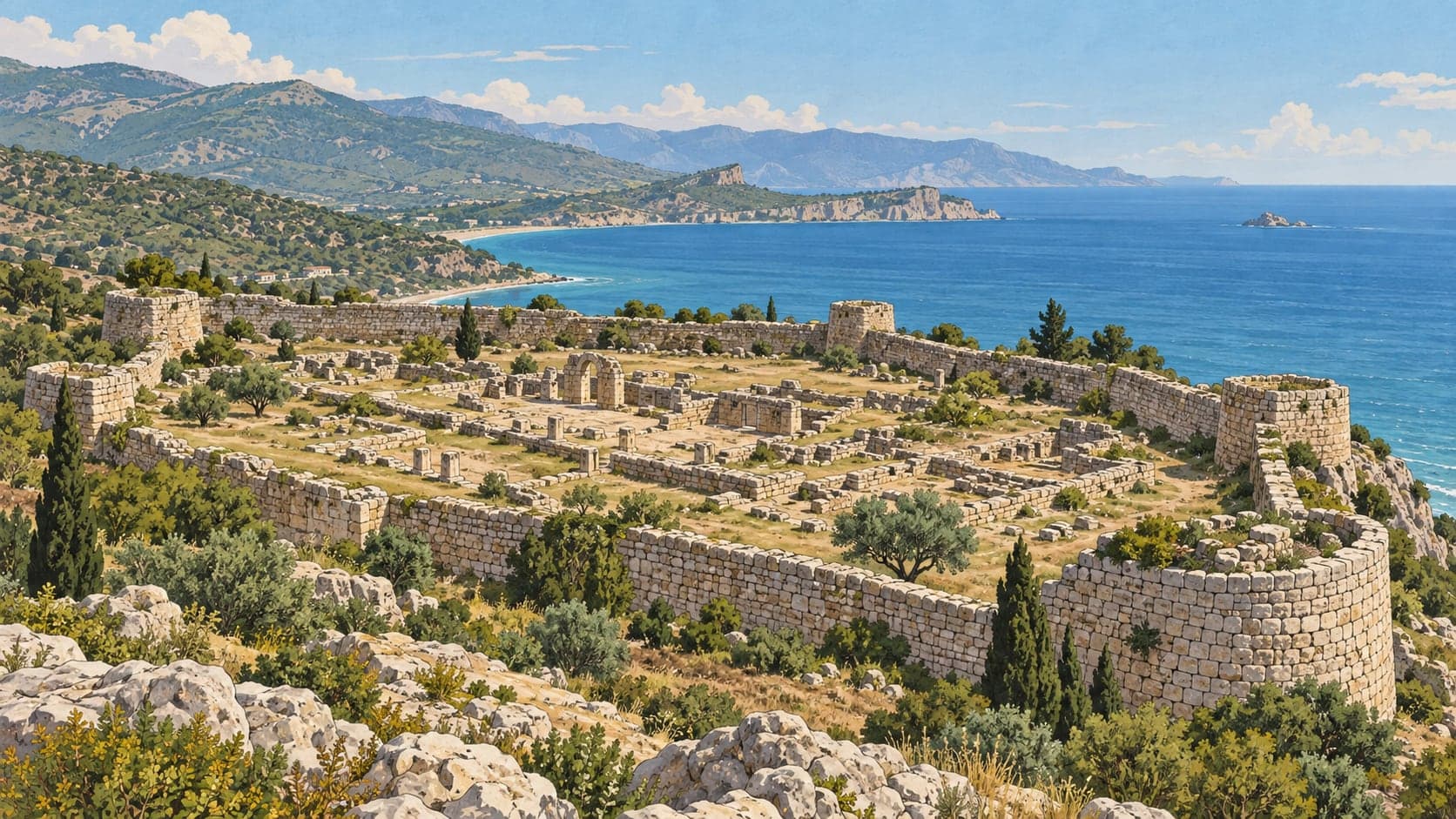 Illustration of Ayatekla Archaeological Site, Mersin