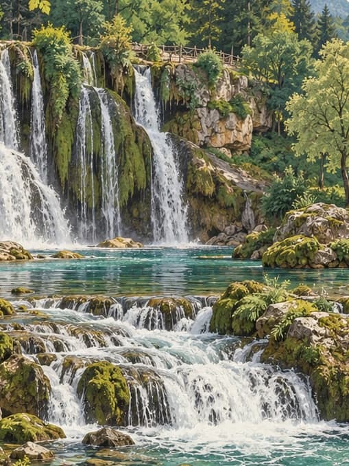 Illustration of Aydınpınar Waterfalls Nature Park, Düzce