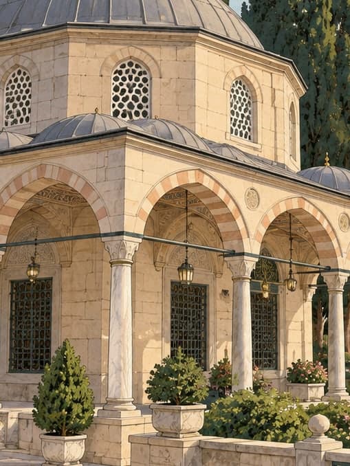Illustration of Aziz Mahmud Hüdayi Tomb, İstanbul