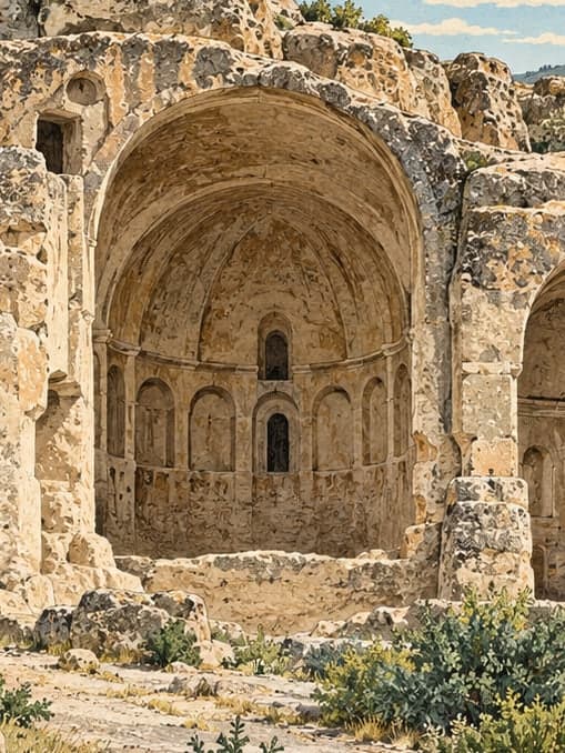 Illustration of Bahattin Samanlığı Church, Aksaray