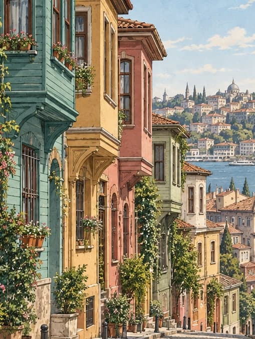 Illustration of Balat, İstanbul