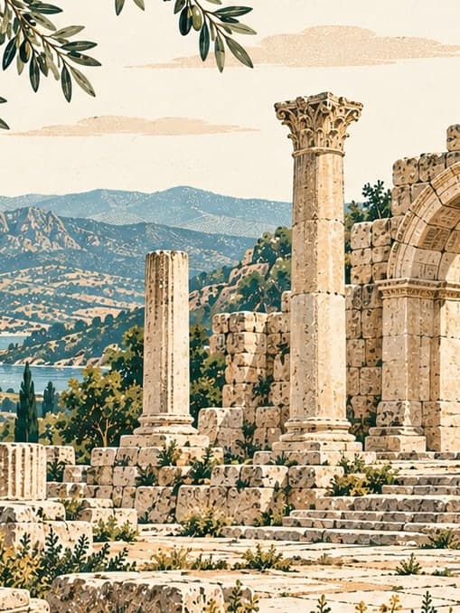 Illustration of Balboura Ancient City, Burdur