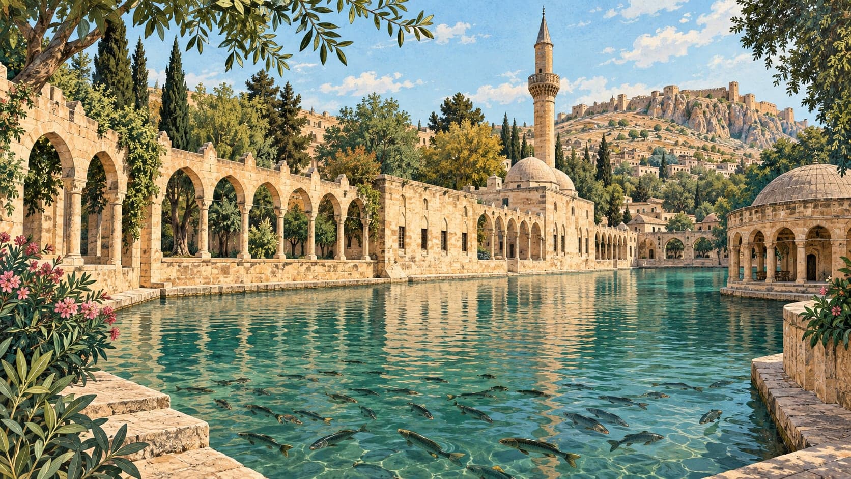 Illustration of Balıklıgöl, Şanlıurfa