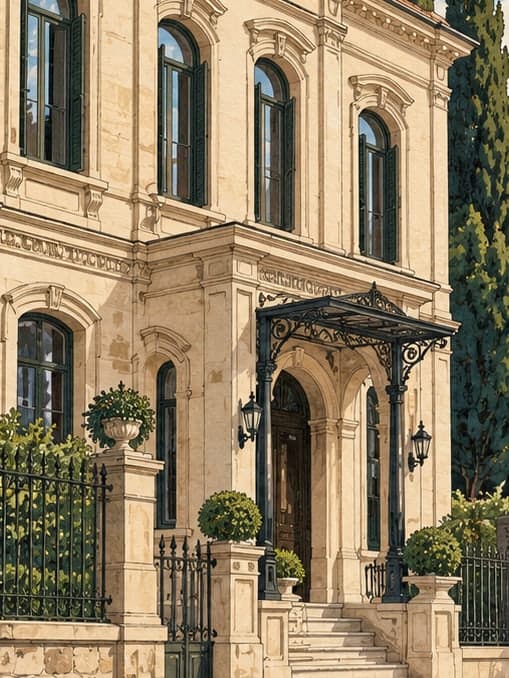 Illustration of General Directorate of Foundations Akaretler Mustafa Kemal Museum, İstanbul