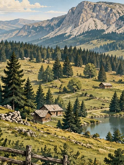 Illustration of Başkonuş Plateau, Kahramanmaraş