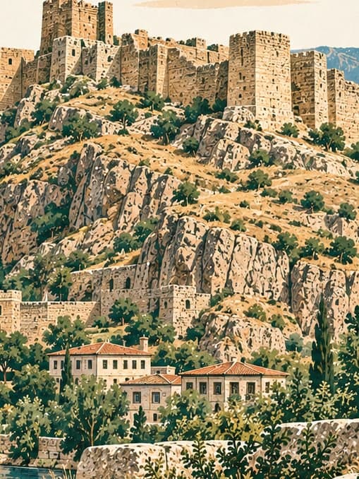 Illustration of Bayburt Castle, Bayburt