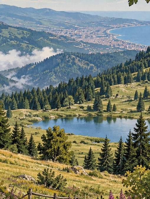 Illustration of Beşikdağı Nature Park, Trabzon