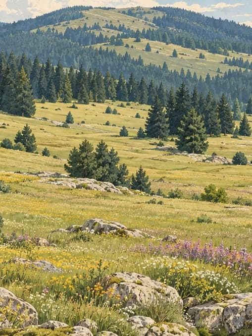 Illustration of Beşpınarlar Nature Park, Bolu