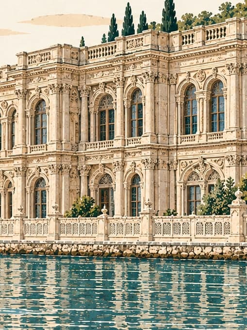 Illustration of Beylerbeyi Sarayı, İstanbul