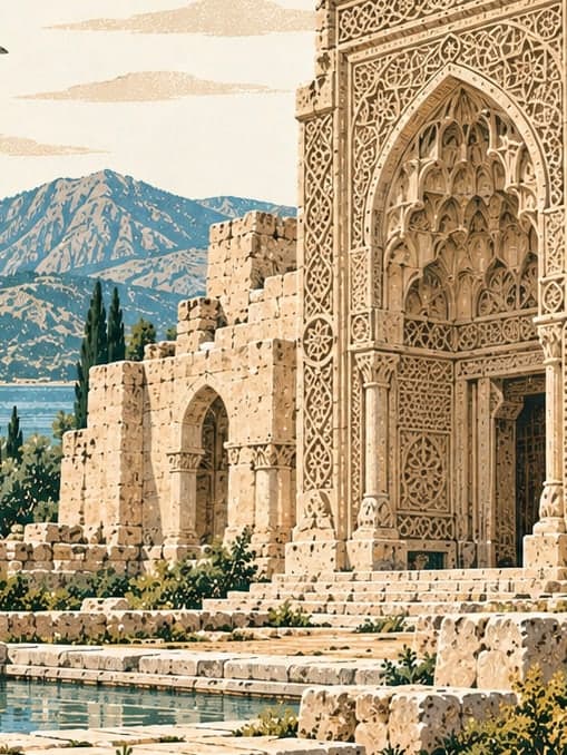 Illustration of Beyşehir Kubadâbâd Palace, Konya