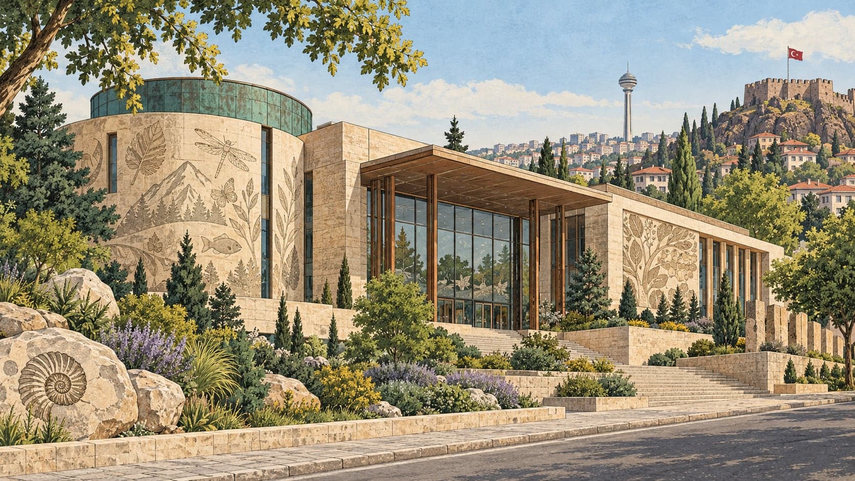 Illustration of Biodiversity Museum (Biyosfer Museum), Ankara