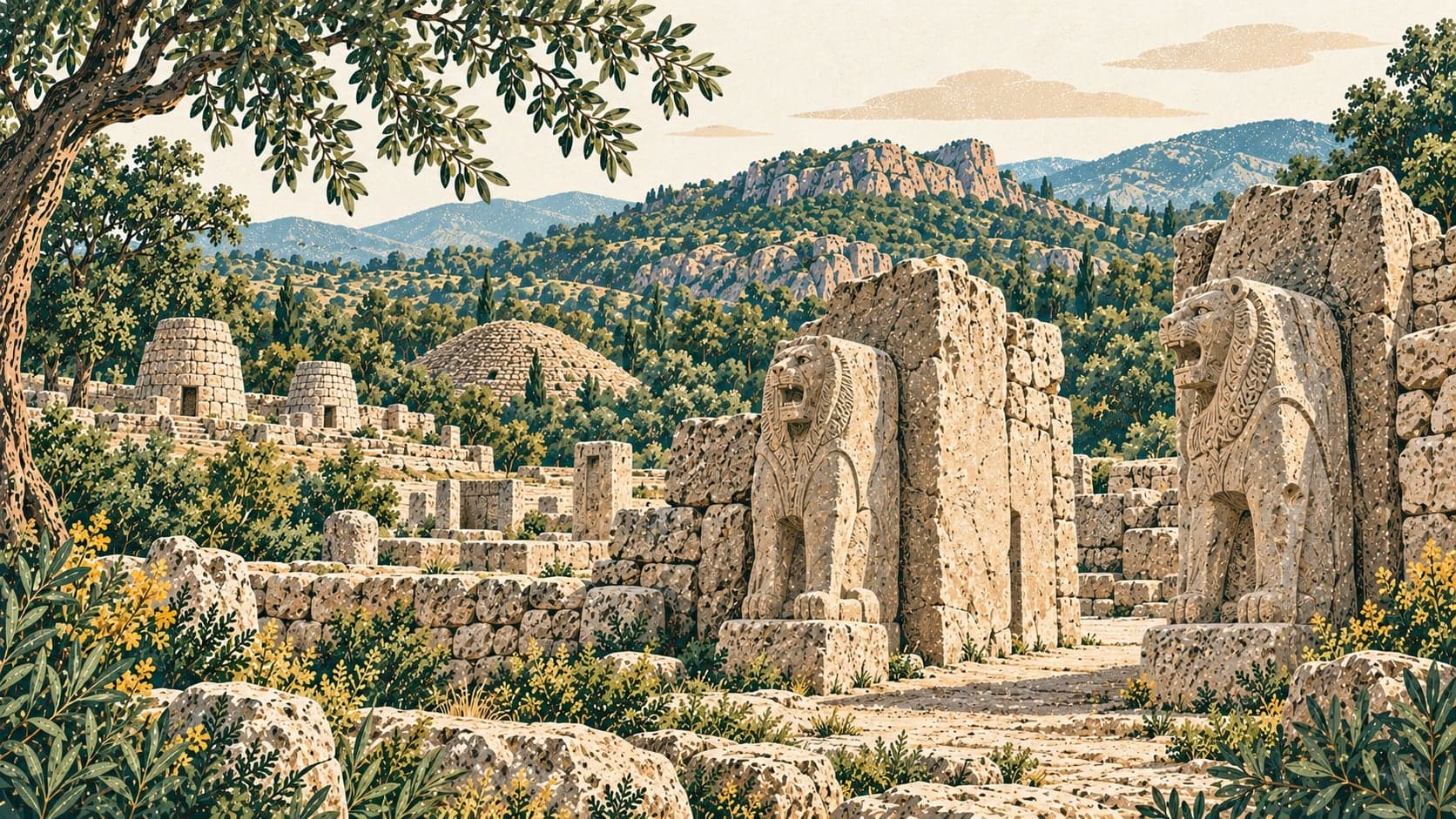 Illustration of Boğazköy – Alacahöyük National Park, Çorum