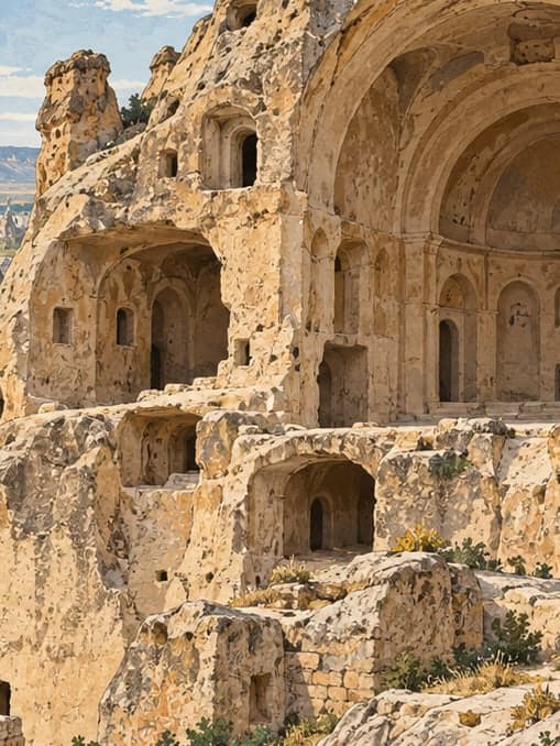 Illustration of Çavuşin Church, Nevşehir