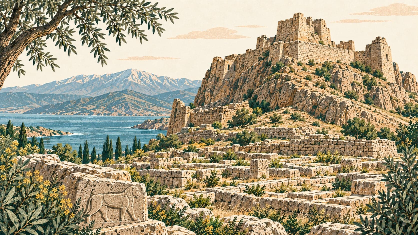 Illustration of Çavuştepe Kalesi, Van