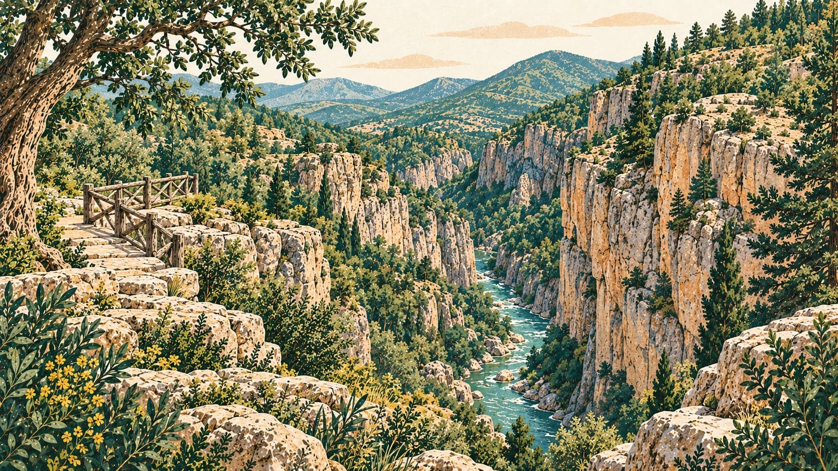 Illustration of Cehennem Deresi Kanyonu Tabiat Parkı, Artvin