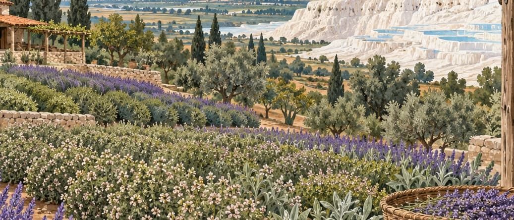 Illustration of Denizli Gözler Thyme-Lavender-Sage Gardens, Denizli