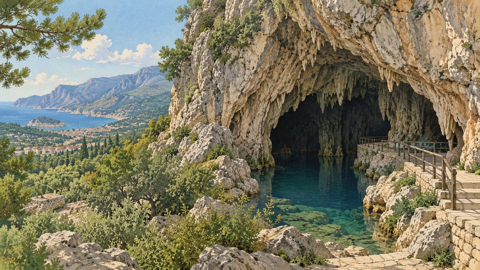 Illustration of Dim Cave, Antalya