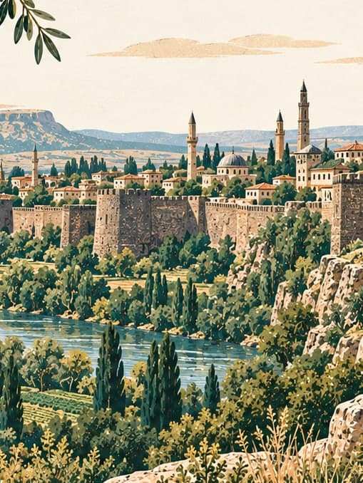 Illustration of Diyarbakır Kalesi ve Hevsel Bahçeleri Kültürel Peyzajı, Diyarbakır