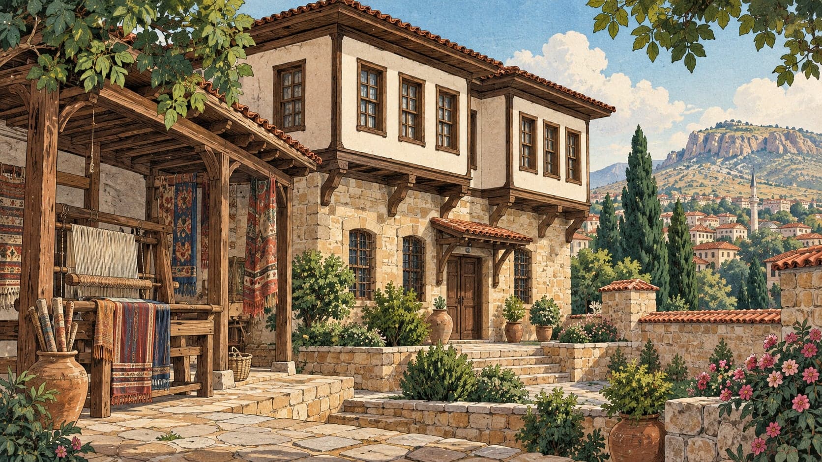 Illustration of Dokur House, Uşak