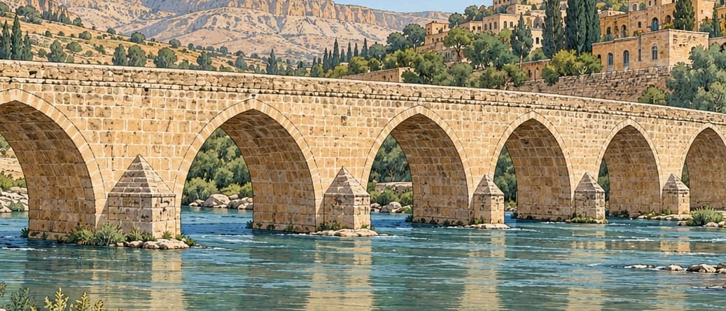 Illustration of Dunaysır Bridge, Mardin