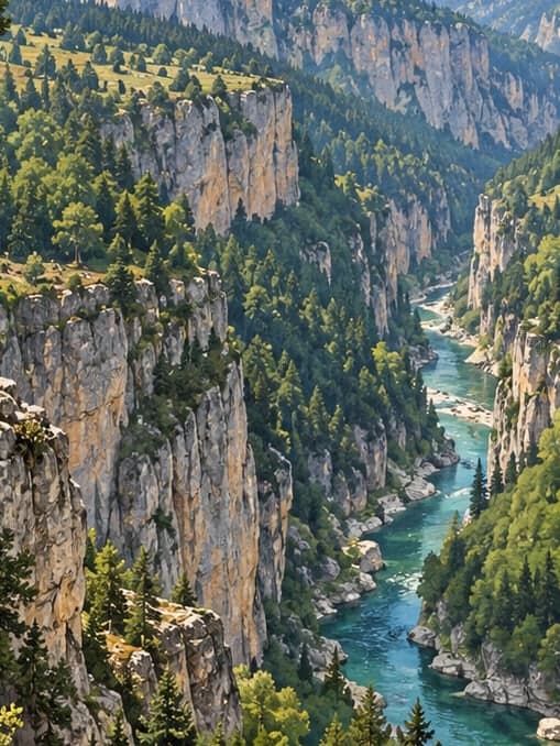 Illustration of Ersizlerdere Canyon Nature Park, Kastamonu