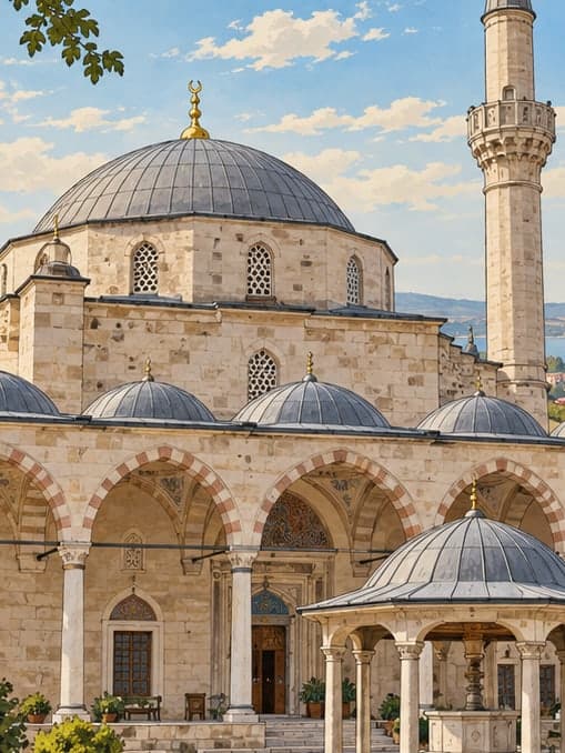 Illustration of Fatih Mosque, Tekirdağ
