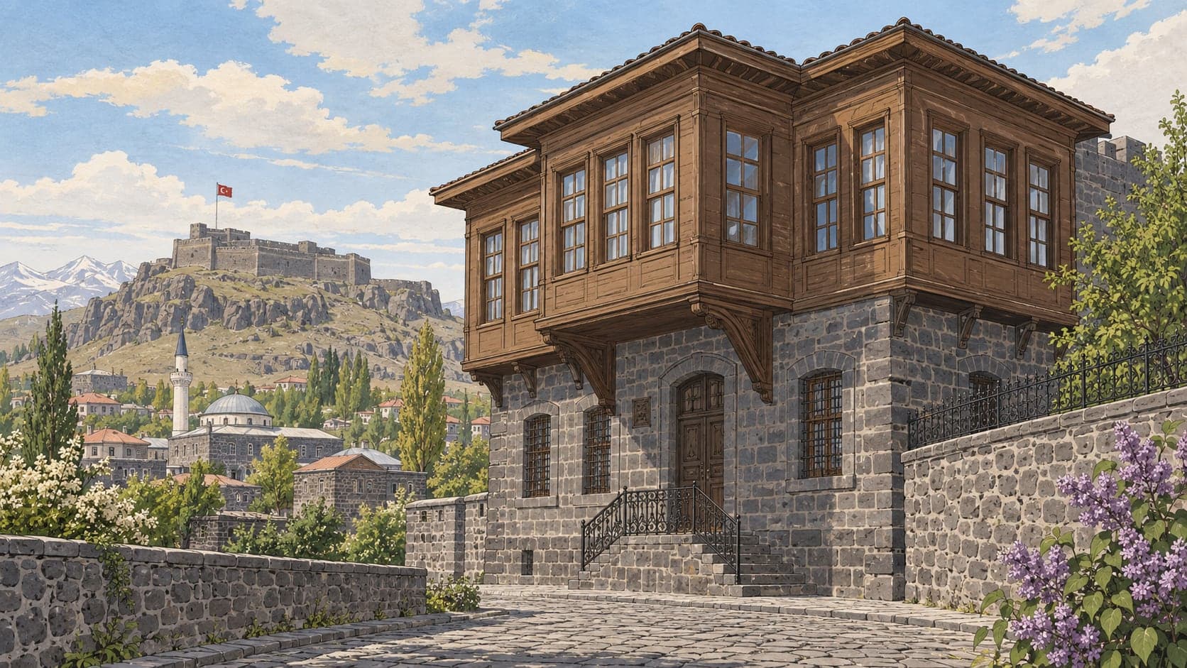 Illustration of Gazi Ahmet Muhtar Paşa Mansion, Kars