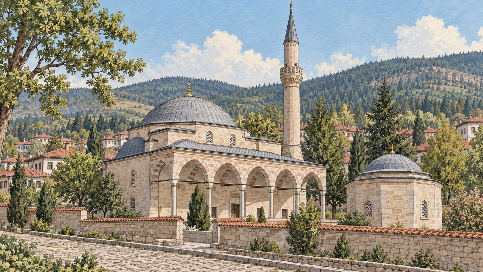 Illustration of Gerede Aşağı Tekke Mosque and Tomb, Bolu