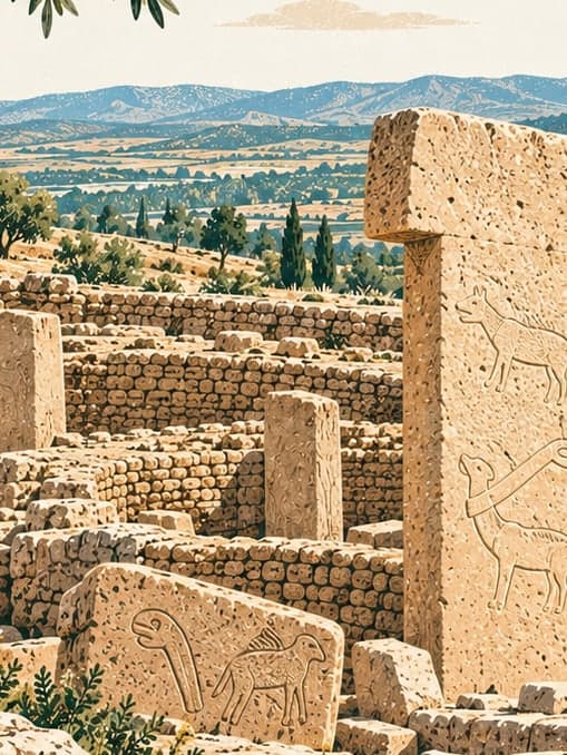 Illustration of Göbeklitepe Archaeological Site, Şanlıurfa