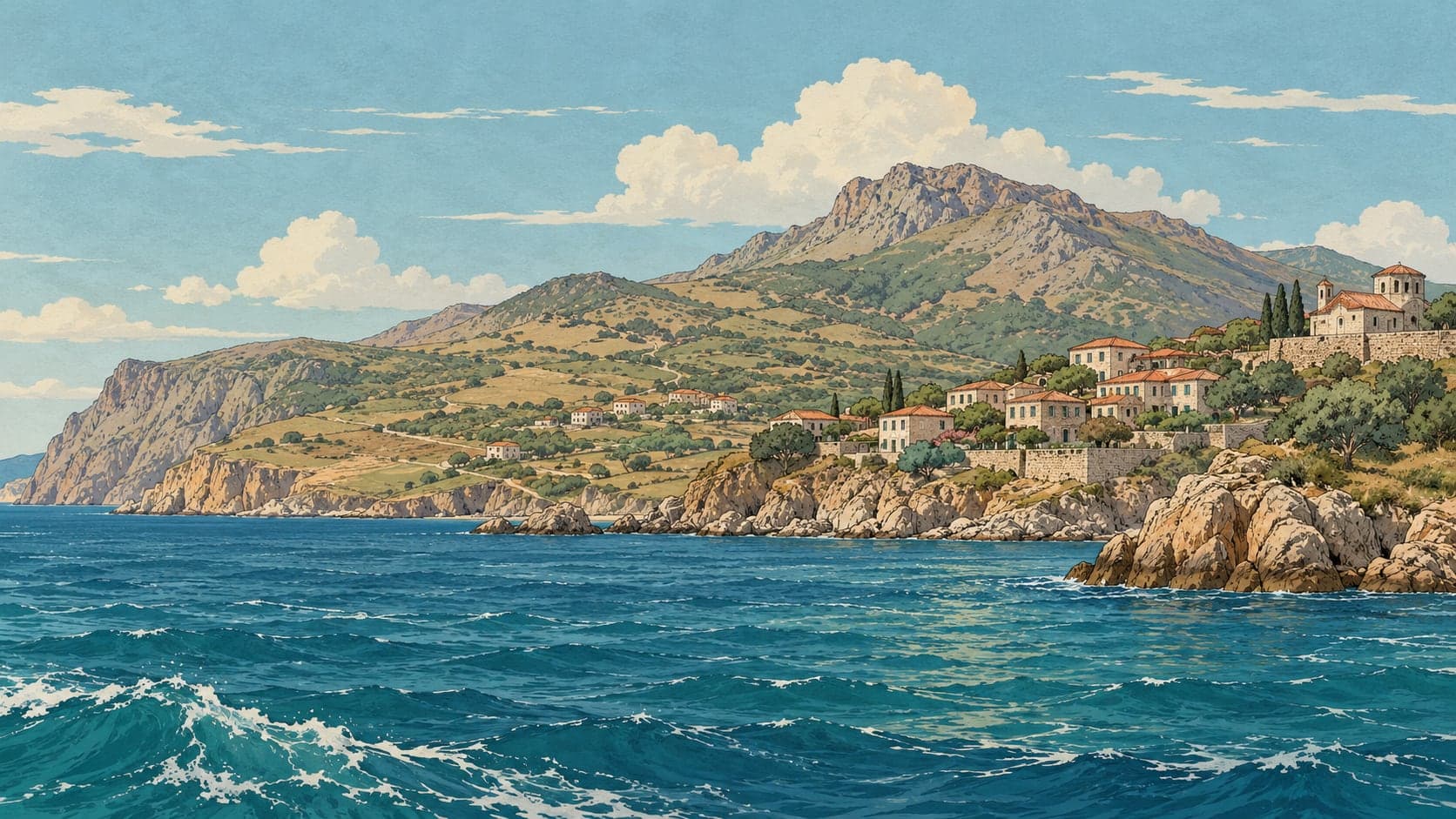 Illustration of Gökçeada, Çanakkale