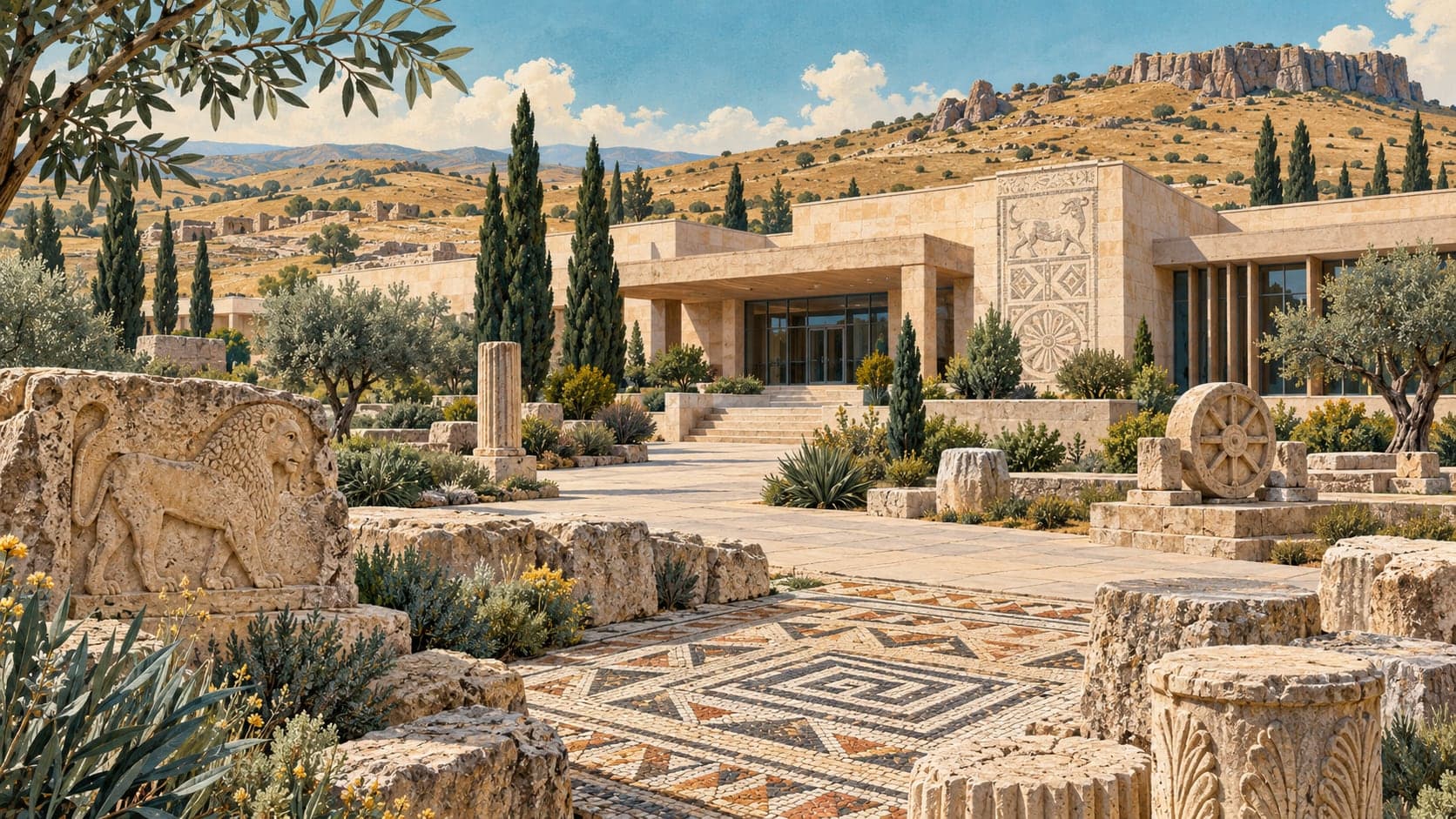 Illustration of Gordion Museum, Ankara