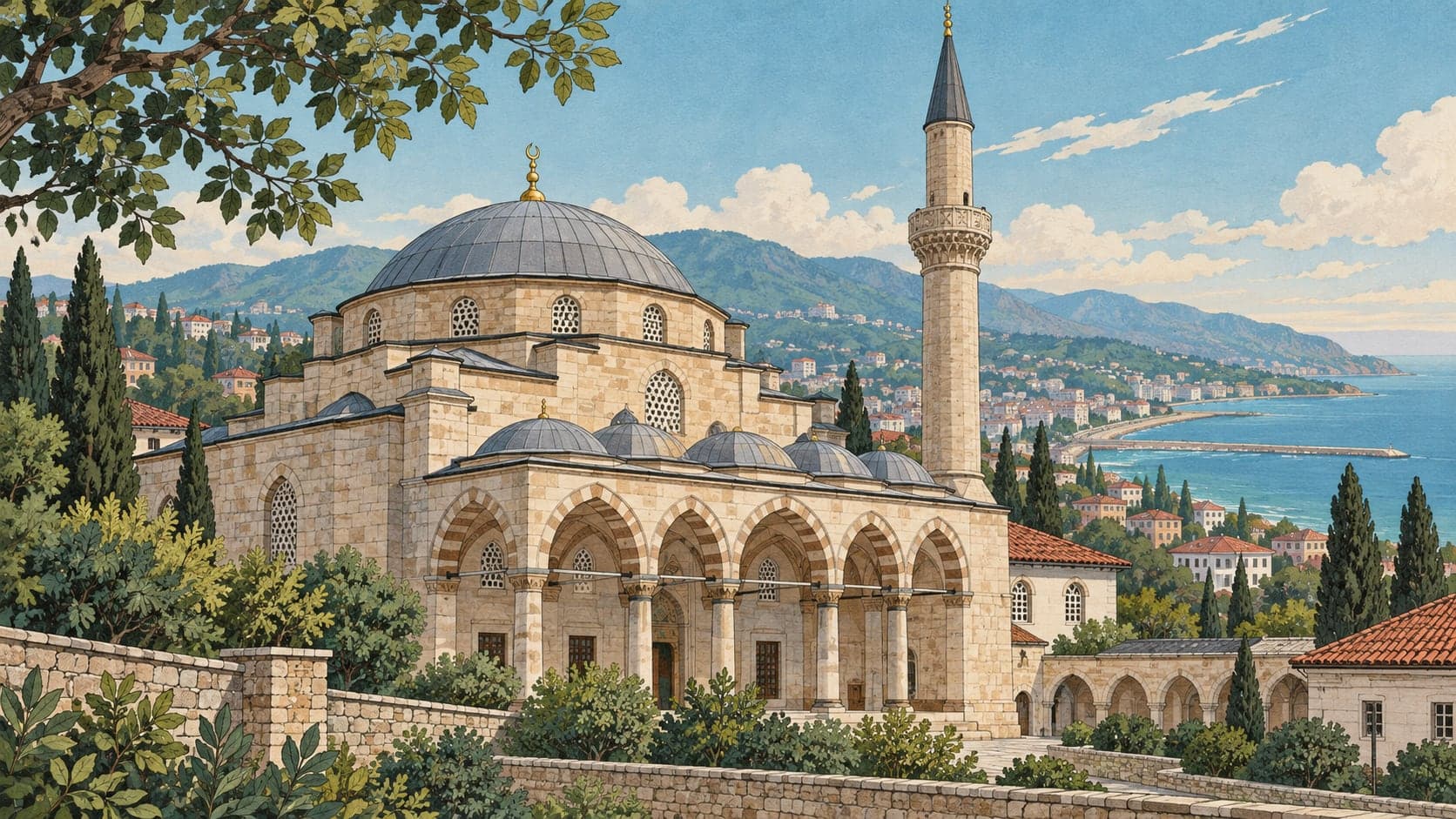 Illustration of Gülbaharhatun Mosque, Trabzon