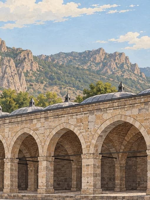 Illustration of Gümüşhacıköy Bedesten and Clock Tower, Amasya