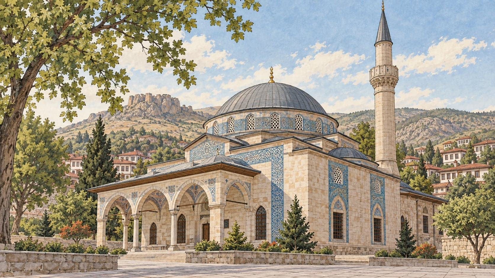 Illustration of Hacı Murad-ı Veli Mosque, Çankırı