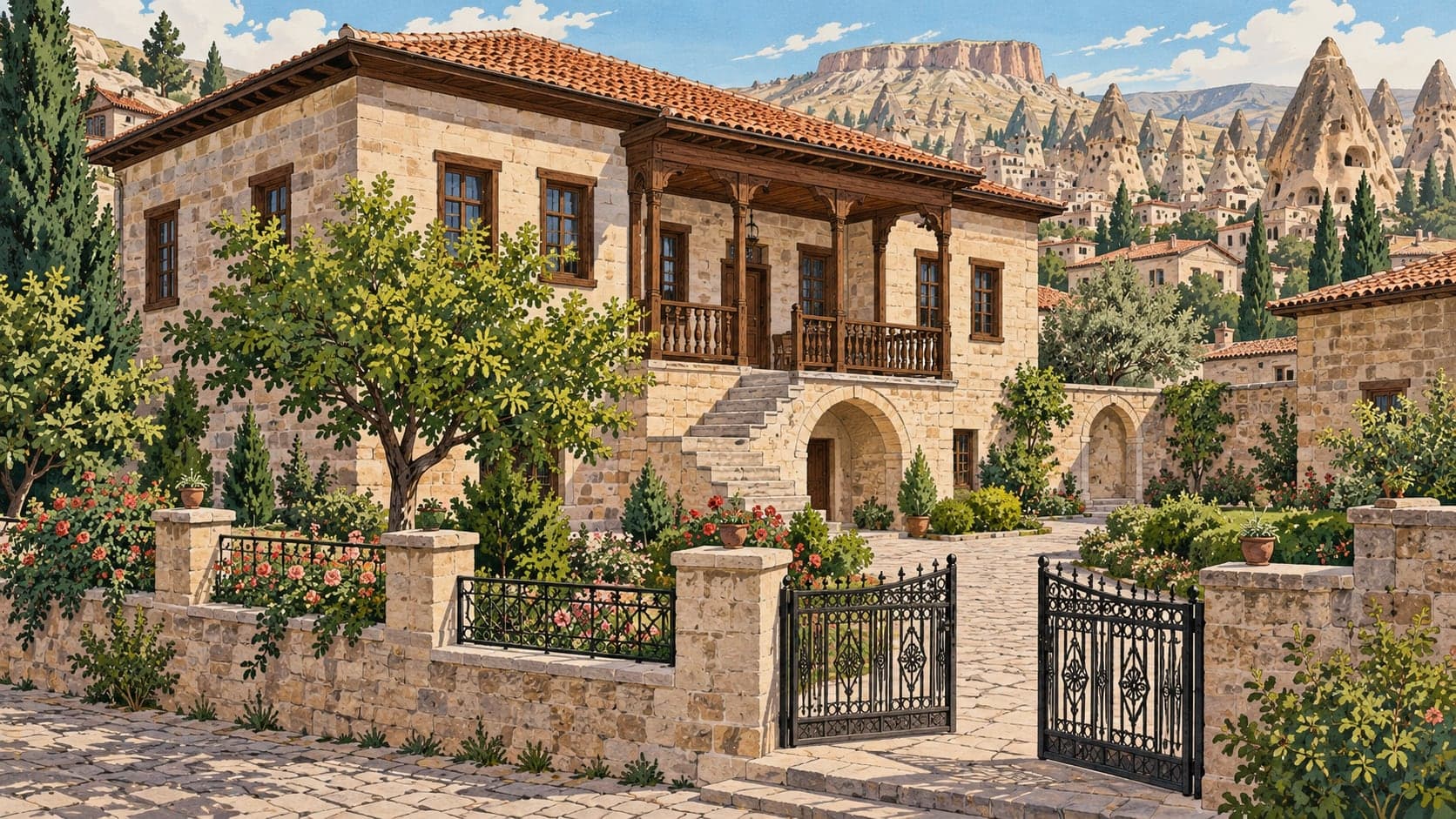 Illustration of Hacıbektaş Atatürk House Museum, Nevşehir