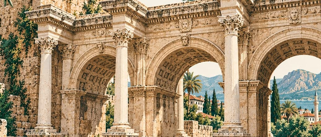 Illustration of Hadrian Kapısı, Antalya